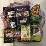 Wild About Byron is a gourmet hamper full of wild foods. From Byron-grown coffee to lemon myrtle fudge, chutney, mustard, Davidson Plum fruit jelly, trail mix and chocolate coffee beans - an Australian natives hamper of delight.